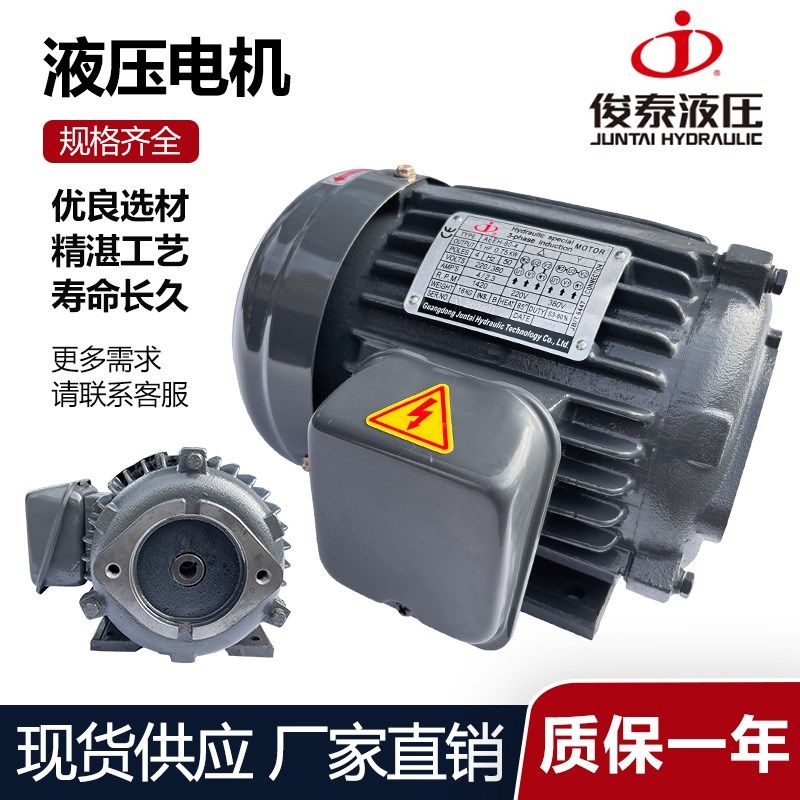 液压站油泵电机组VP20+0.75KW1.5液压泵总成内轴俊泰电机配件系统图片