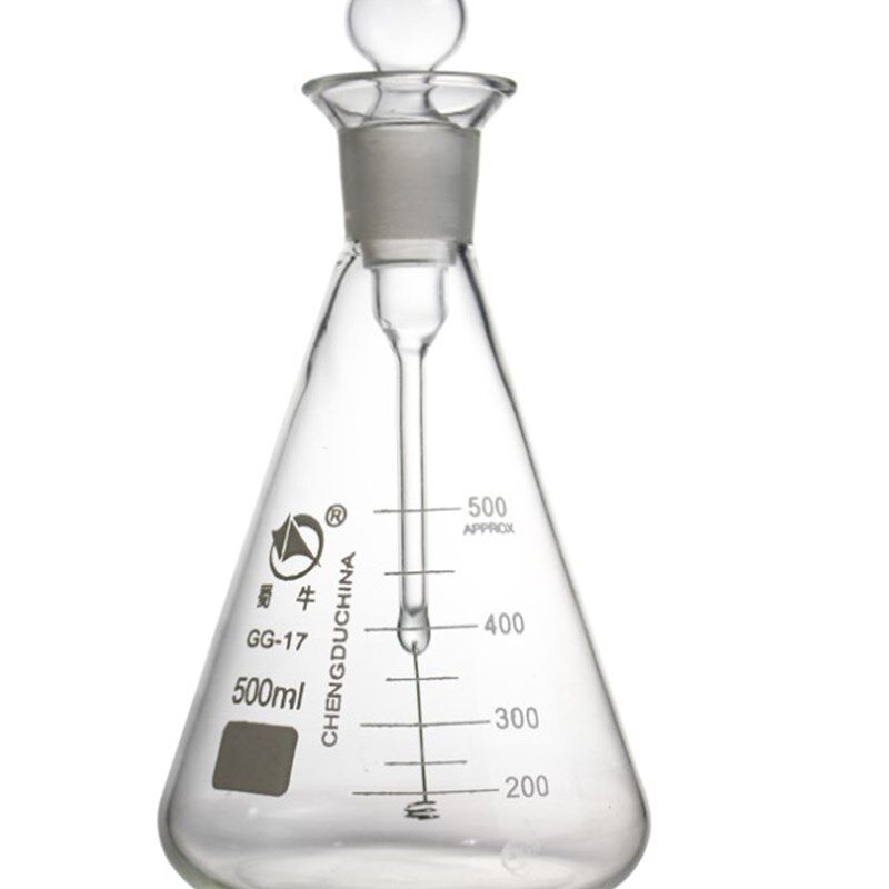 多选 石英氧气燃烧瓶 铂丝1mm 500/1000/2000mL 标准口24/29#