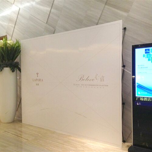 福建福州  加固铁拉网展架 便携折叠背景墙 3x4 KT板展示架广告架