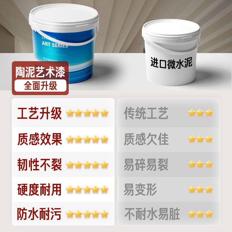 诗尔丹微陶泥包工包料墙地一体涂料莱姆岩艺术漆面淘室内商用材料图片