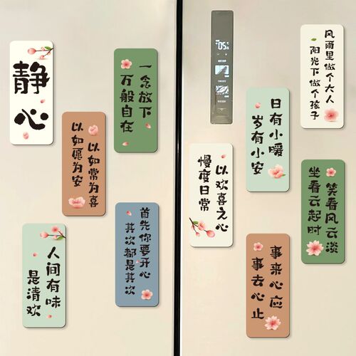 治愈系双开门网红冰箱贴装饰磁贴留言立体磁力贴磁吸磁性贴