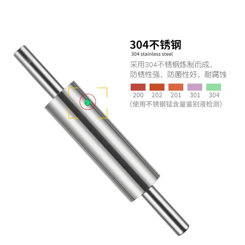 不粘擀面棍神器不锈钢家用压面杖滚轴走槌制作饺子皮工具