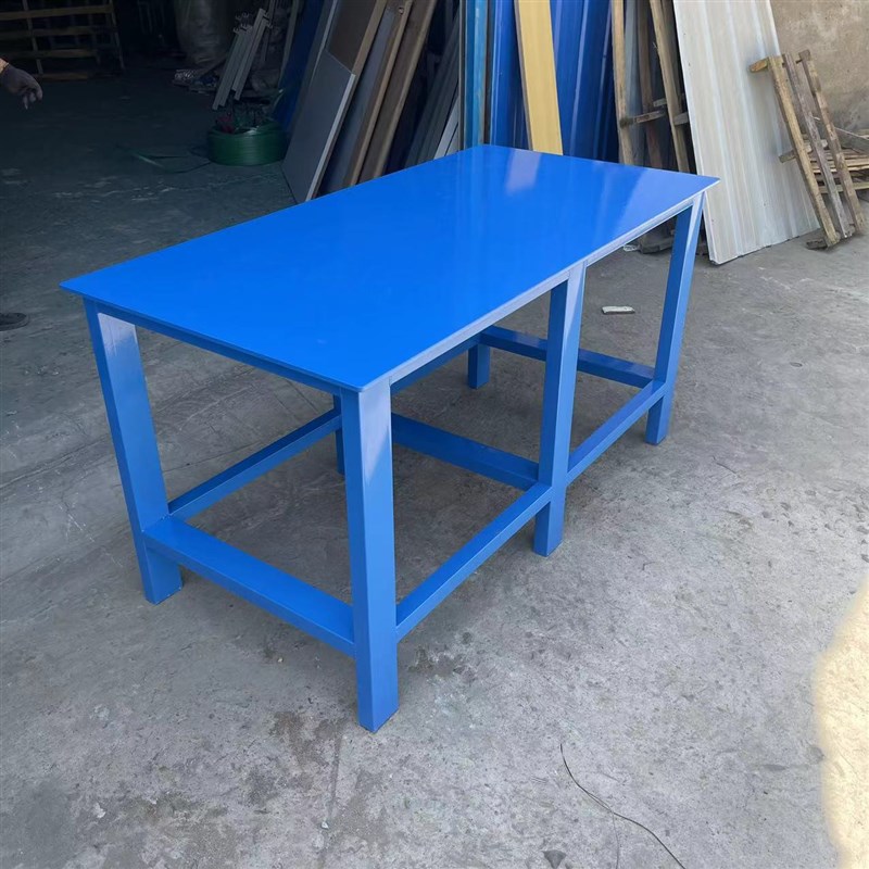 钳工桌台重型铁板平台模具维修桌水磨钢板工作台虎钳装配台飞模台