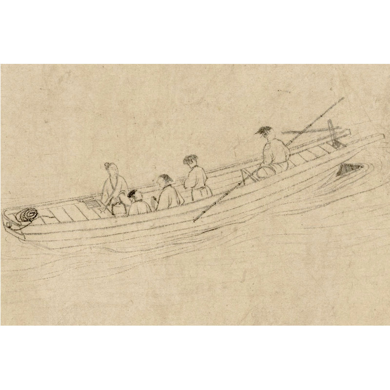 北宋乔仲常 后赤壁赋图 微喷打印宋代仿古山水画临摹范本画稿画心