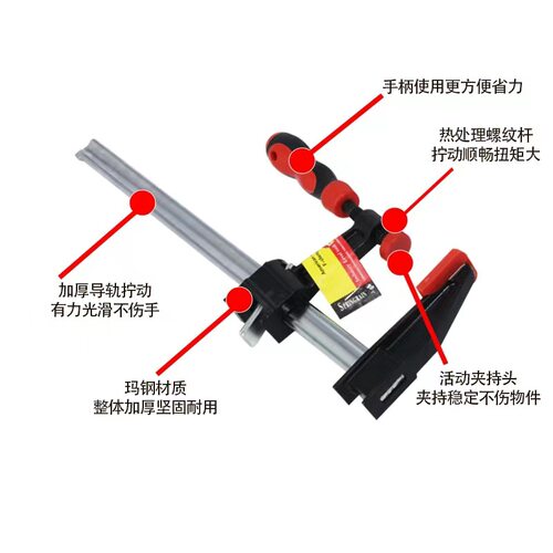 美式强力木工夹f夹固定器夹子g字夹快速F型夹具夹紧器拼板夹工具