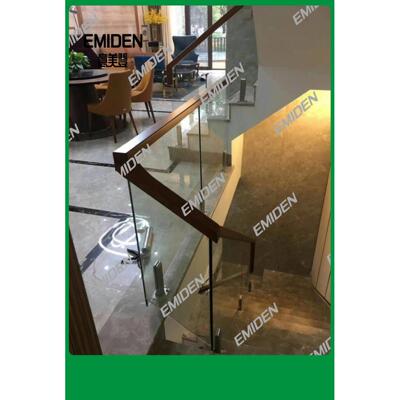 深圳市供应无框式玻璃楼梯扶手/可定制玻璃厚度YMD-1841