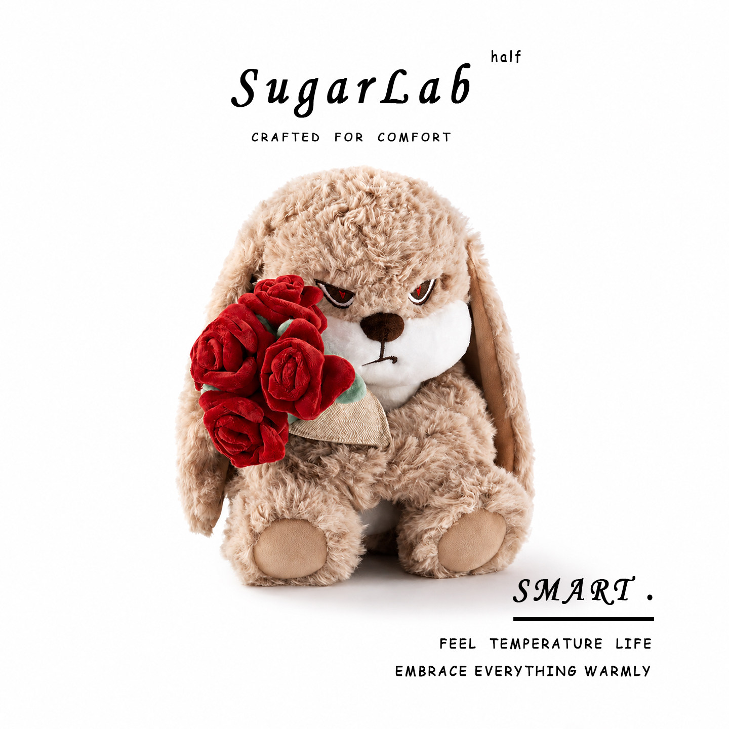 雾径SugarLab可爱垂耳兔毛绒玩偶PP棉填充毛绒玩偶公仔布艺玩具