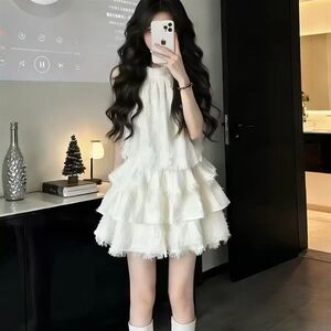 富家千金甜美小香风连衣裙女夏季独特漂亮公主蛋糕裙绝美蓬蓬裙子