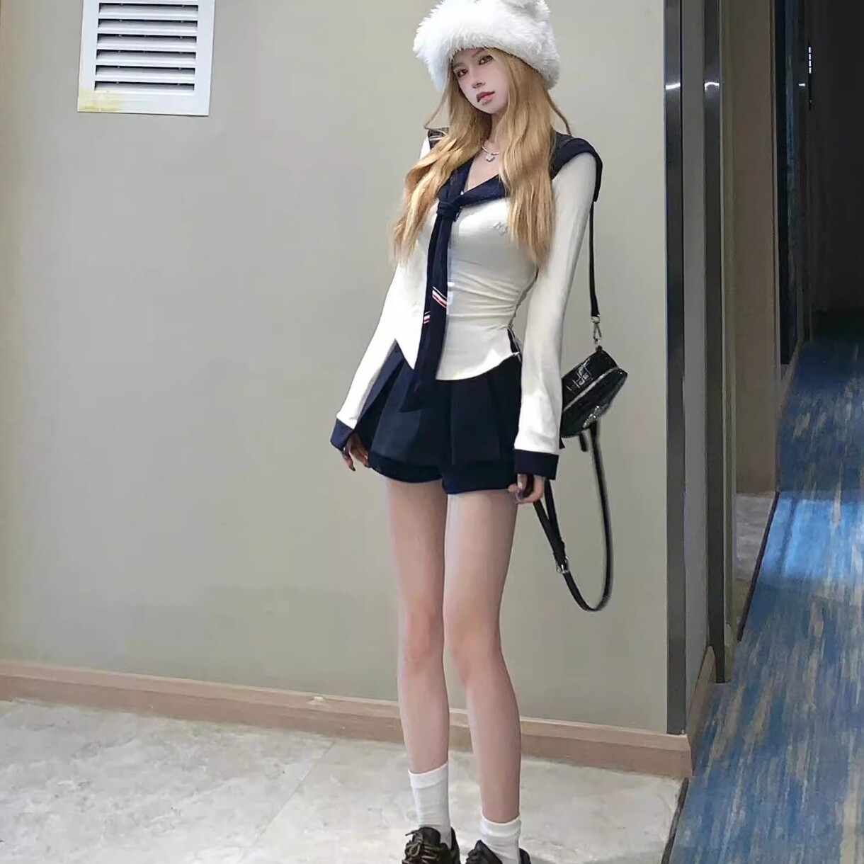 学院风~JK制服套装裙女开春季辣妹披肩上衣jk百褶裙子两件套