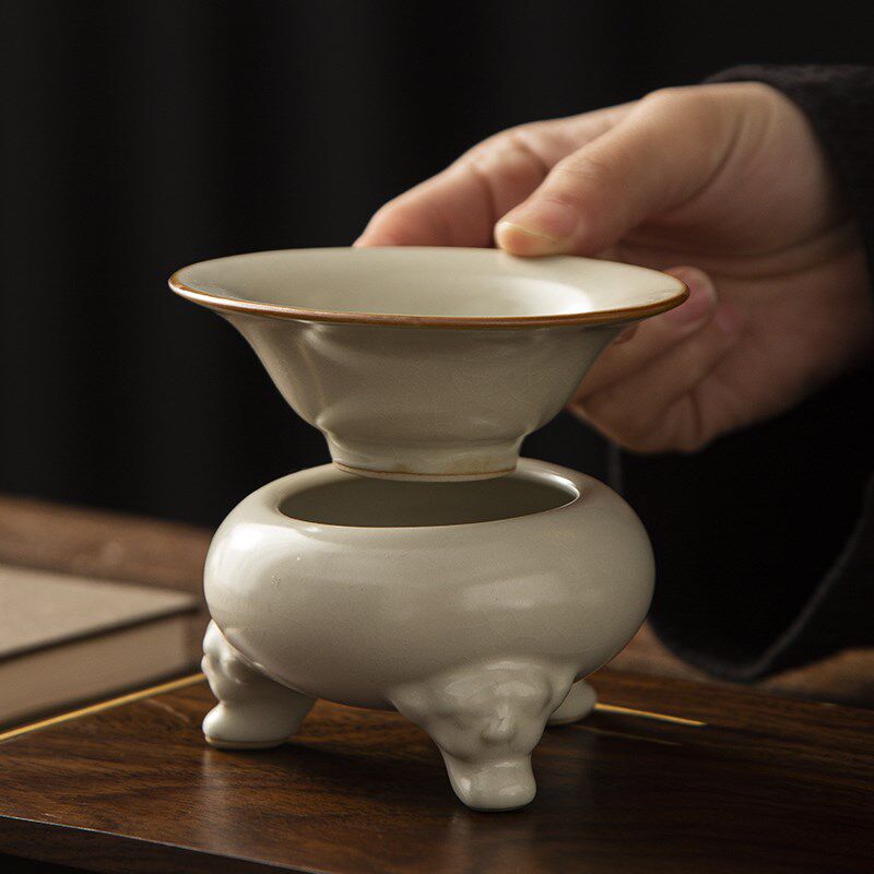 茶漏茶滤泡茶神器陶瓷滤茶泡茶器茶水分离茶叶过滤器茶隔茶具配件