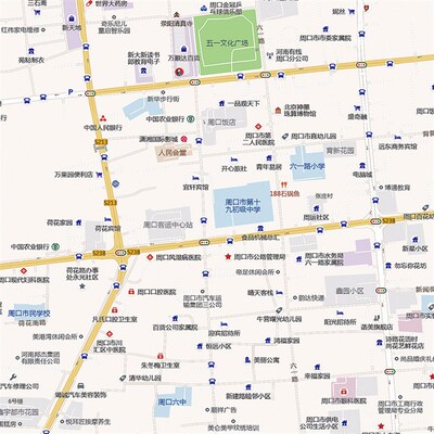 2024新款周口市城区地图办公室挂图高清防水墙壁装饰实物推荐定制