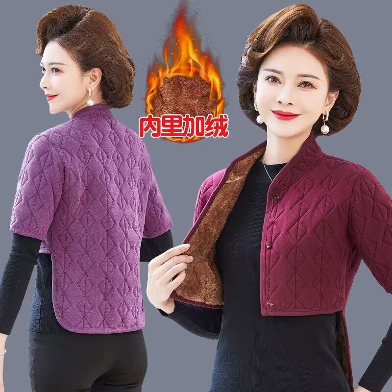 加绒护腰护背半身保暖睡觉防寒保暖背心妈妈女装护衣冬季防寒马甲