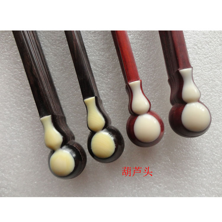 宣纸折扇/一尺13方乌木全芯葫芦头 二号小叶檀折扇/文玩扇子包邮