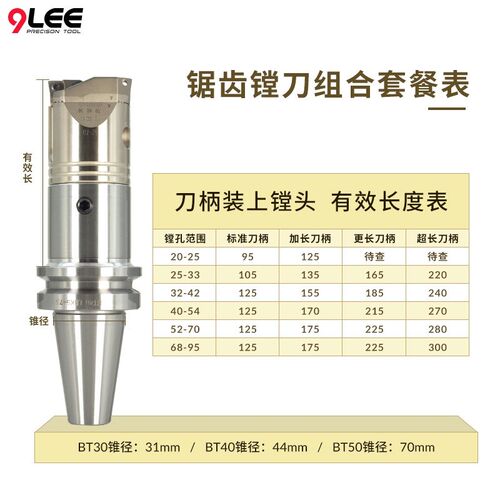 双刃粗镗刀可调式粗镗头加工中心锯齿抗震加强款镗头bt50镗刀刀柄