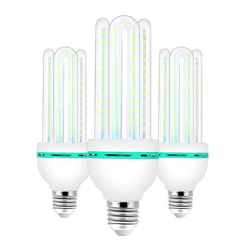 led玉米节能U型E27螺口超亮3W 7W 暖白黄光室内家用工厂照明灯泡