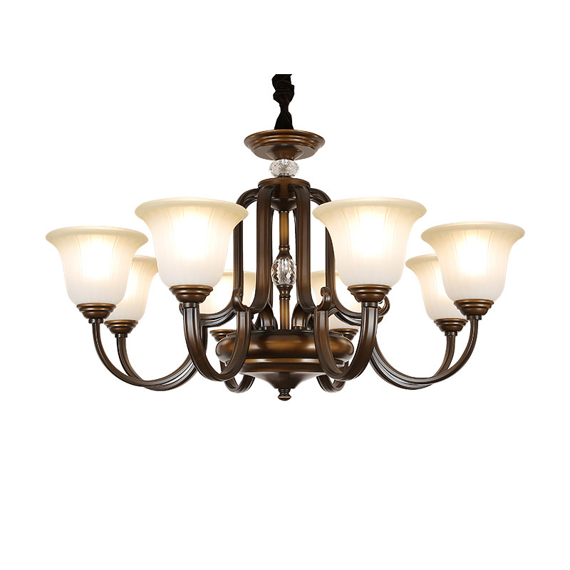 2021年新款美式吊灯客厅灯复古大气餐厅灯卧室灯别墅防尘灯包安装