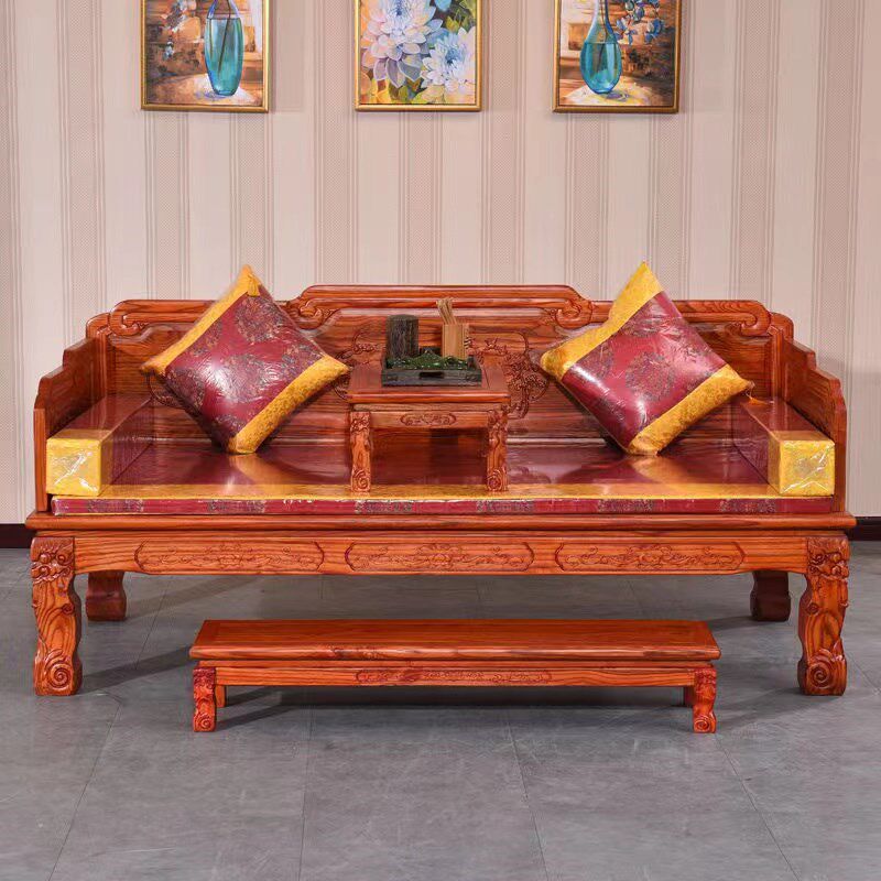 新中式仿古实木罗汉床家用小户型床榻客厅禅意沙发简约贵妃床躺椅