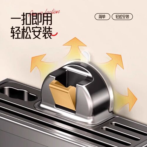 刀架置物c架吸盘式厨房家用免打孔筷子筒壁挂式筷笼一体刀具收纳