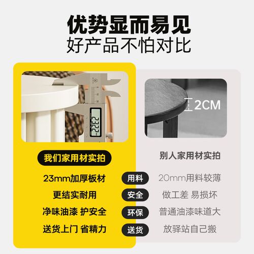 多功能组合凳子可叠放堆堆凳家用C备用易收纳实木小板凳餐椅圆凳