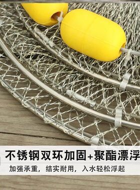 浮水鱼护渔护大力马线编织小孔海钓浮球鱼护网矶钓船钓漂浮鱼网兜