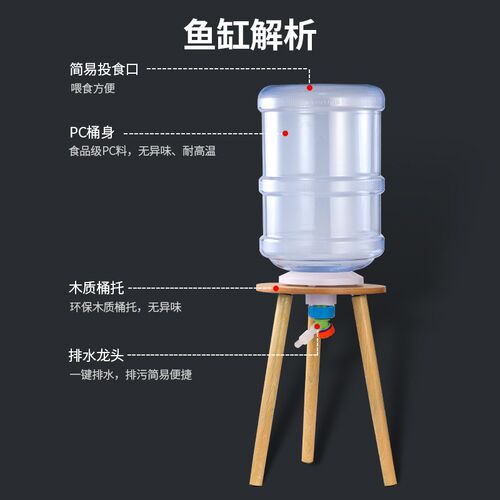 PC水桶改装小型鱼缸 客厅用创意生态瓶水族用品