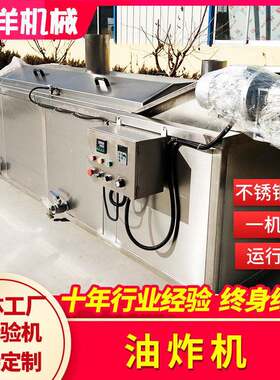 兰花干油炸线双层网带电加热豆腐串油炸机豆泡油炸锅