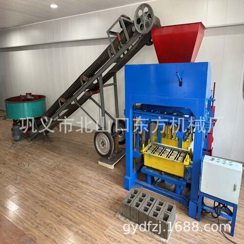 4-40型带料斗制砖机小砖半自动空心NTS水泥型砖机生产线压机械