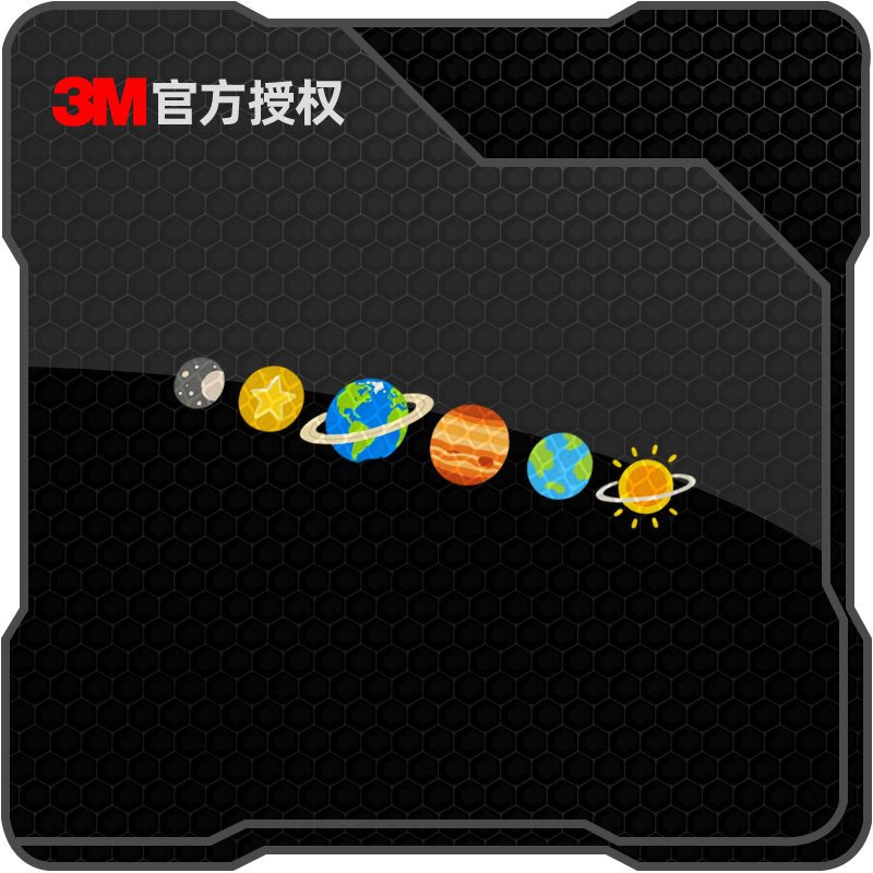 3M个性创意星球-D汽车窗贴纸电动车摩托车头盔装饰防水反光车贴