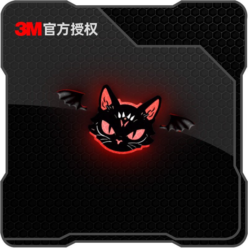 3M个性创意恶魔小猫汽车窗贴纸电动车摩托车头盔装饰防水反光车贴