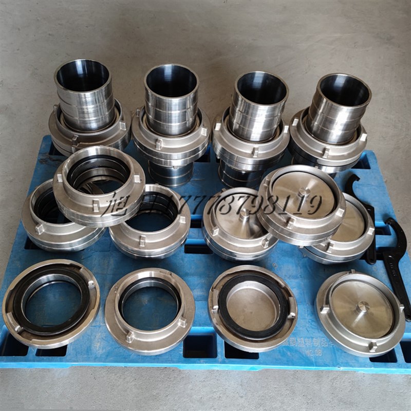 不锈钢消防车吸水管接口KDKYKM00125150内牙卡扣接口管牙闷盖堵头