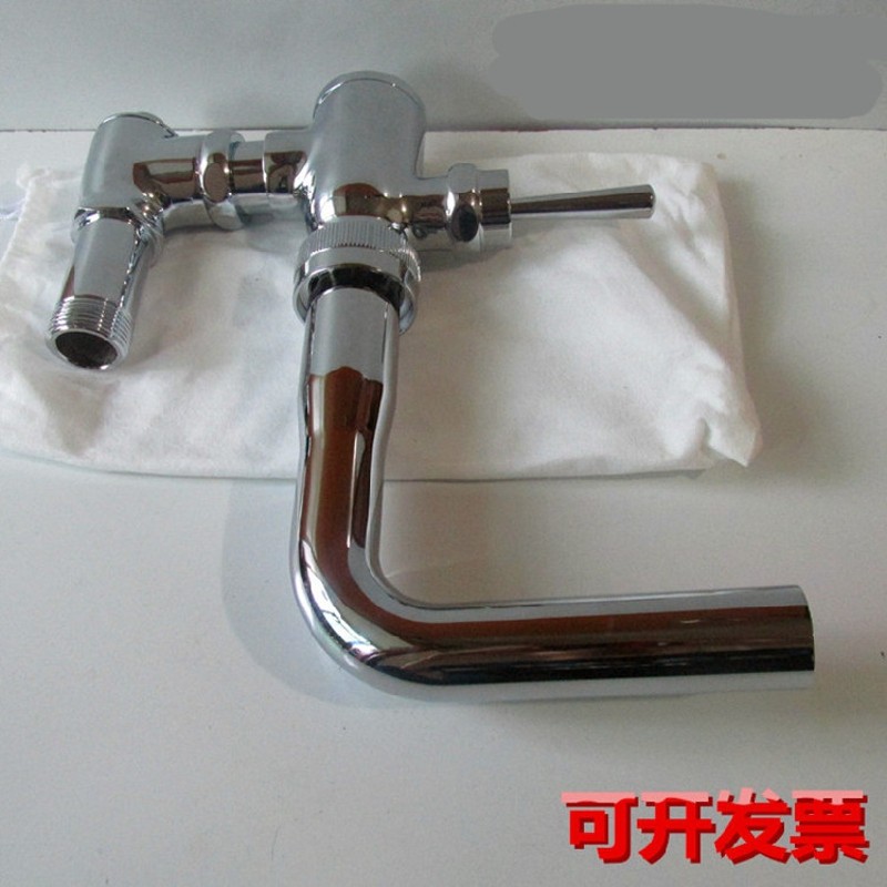 铜TO卧式蹲便器手按式冲洗阀 手压大便池冲水器 延时自闭式阀