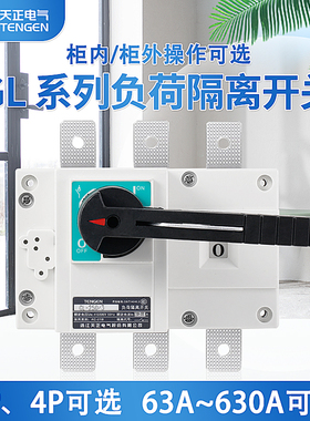 天正负荷隔离开关GL-63/100/125/160/200/250/400/630A三相电闸刀