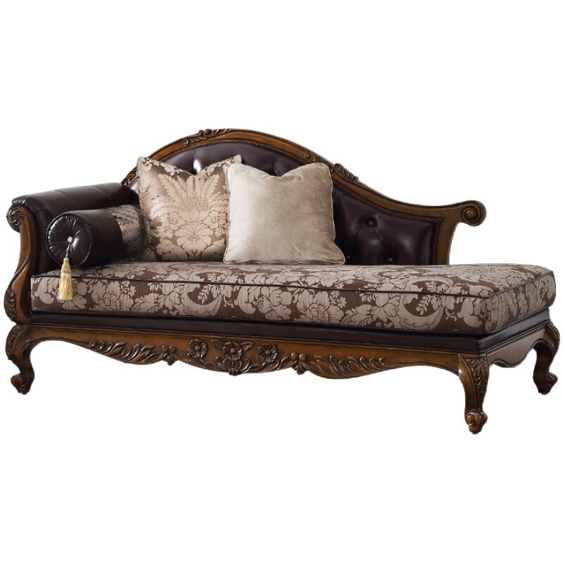 美式贵妃椅实木贵妃躺椅欧式贵妃椅懒人沙发单人贵妃榻卧室阳台椅