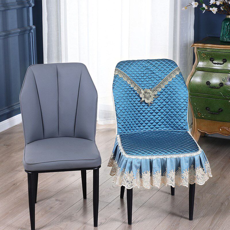 轻奢椅子套罩通用简约弹力靠背一体弧形椅套防滑家用餐桌凳子全包