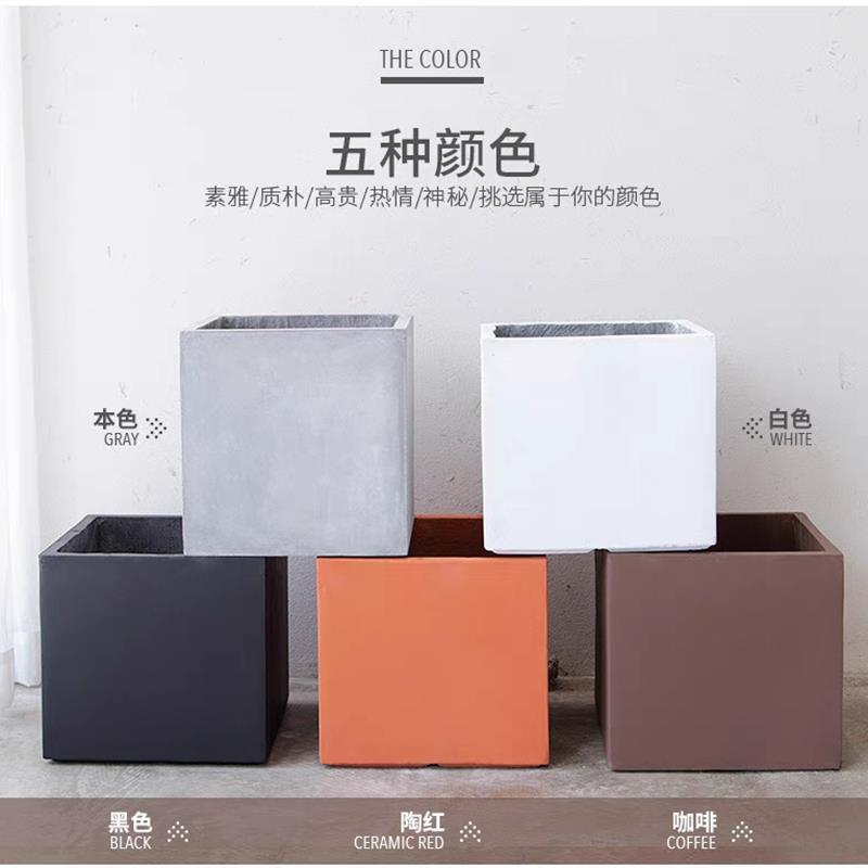 【花盆集合】大号水泥盆多种款式可选镁泥材质简约风格大中型植物