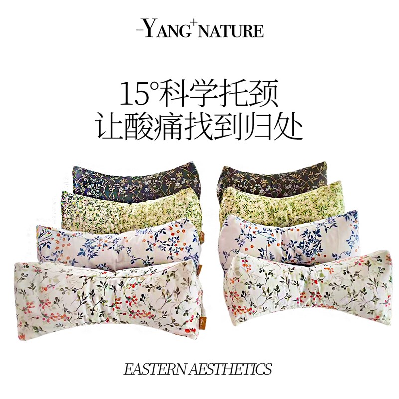 氧家三角枕颈椎枕头护颈椎助睡眠睡觉专用荞麦壳反弓决明子长枕头