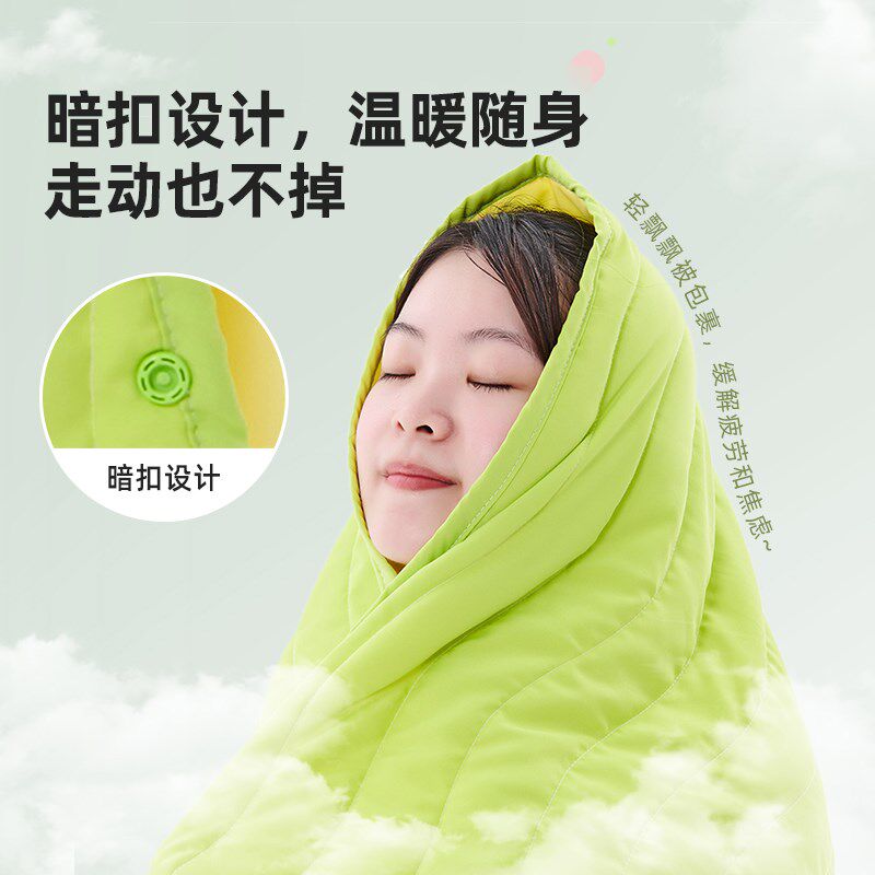 爱车屋汽车抱枕被子两用车载车用腰靠午睡冬季空调保暖折叠二合一