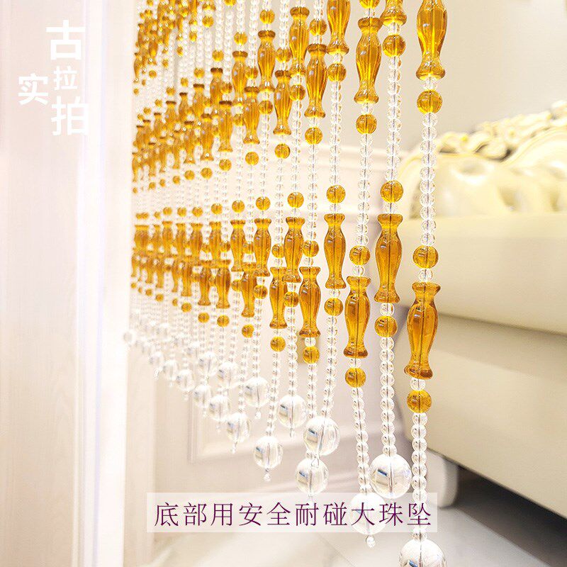 古拉水晶帘隔断成品玄关卧室客厅屏风装饰葫芦挂帘许愿瓶浪漫 096