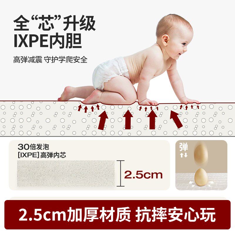 儿童泡沫拼接地垫婴儿爬行无甲醛无毒无味加厚榻榻米海绵垫子家用