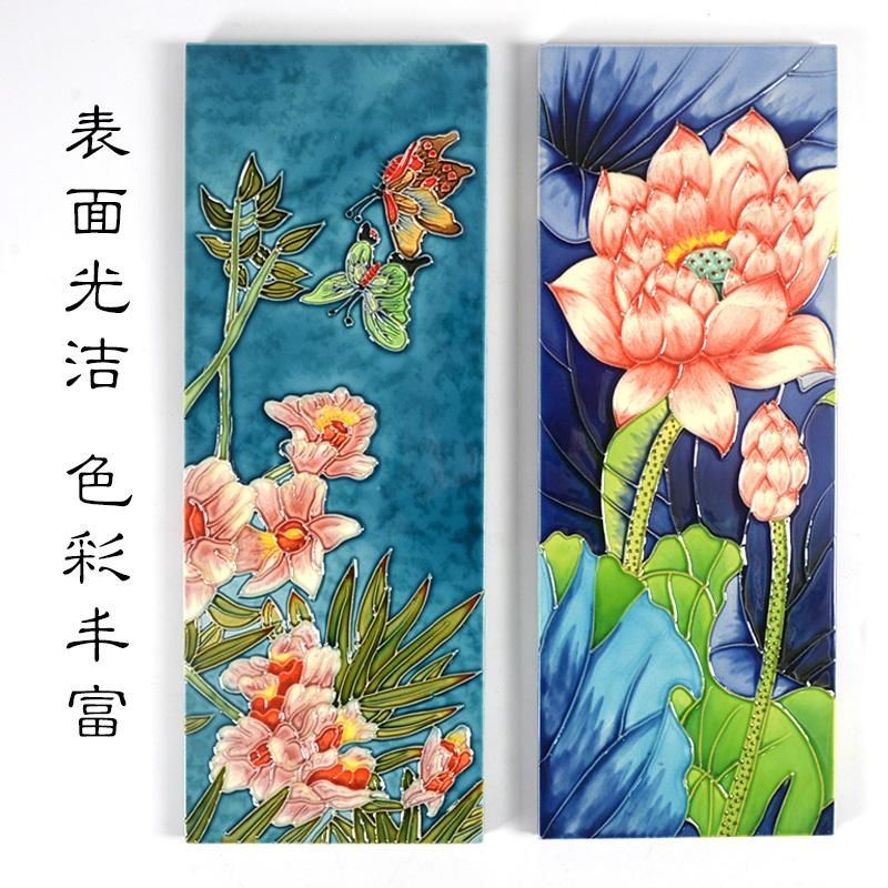 唐三彩瓷板画陶瓷装饰画瓷片画瓷版画客厅玄关挂画墙壁背景墙壁饰