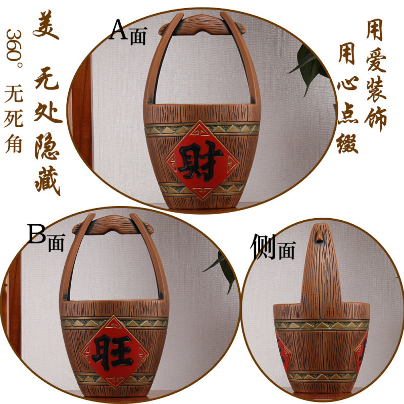 中式陶瓷玄关旺运摆件 入户门口放钥匙陶瓷收纳装饰品 河南御汝斋