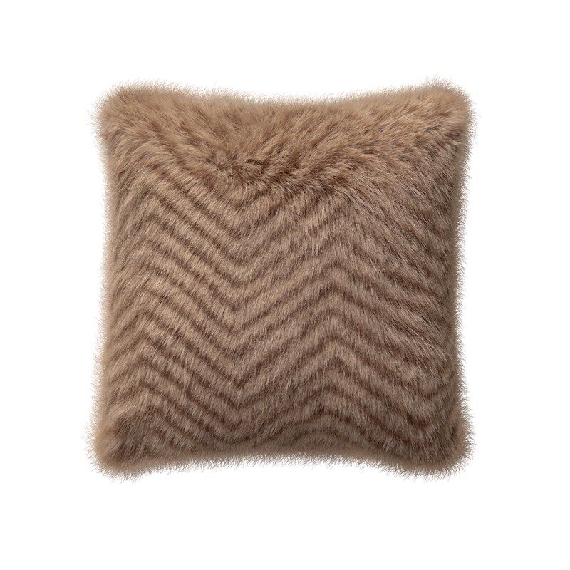 沙发抱枕冬季轻奢高级感客厅靠垫样板间靠背毛绒床头靠枕可拆洗