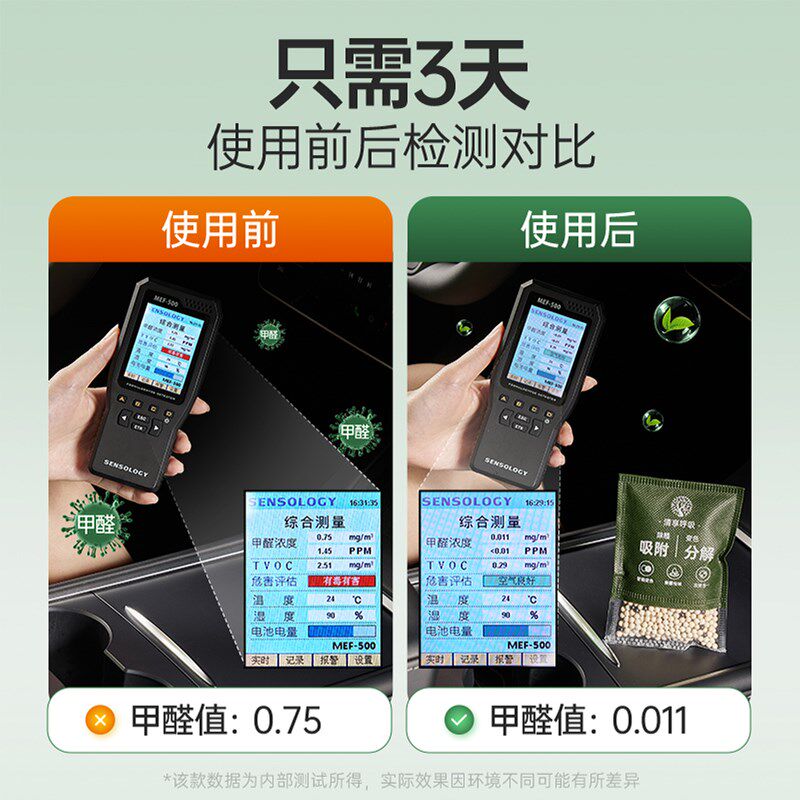 新车除甲醛除异味变色活性炭包汽车专用竹碳包车载除醛车内去味