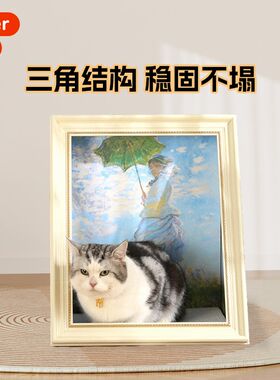 油画猫窝猫抓板画框相框世界名画猫爪板耐磨四季通用田园中古一体