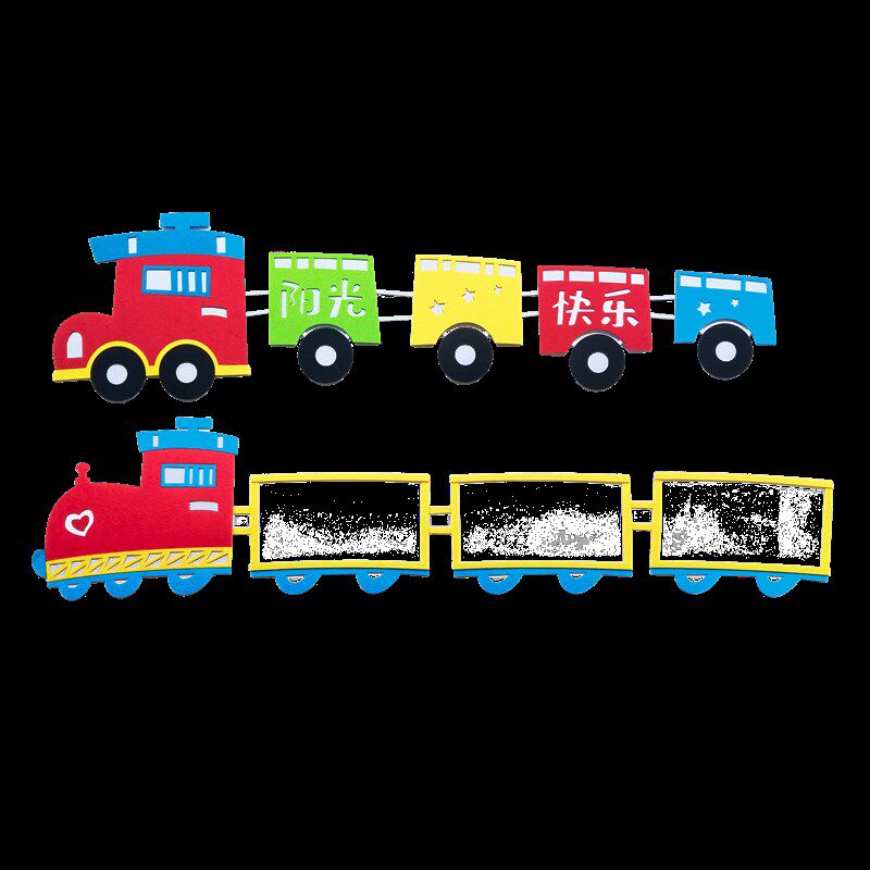 边框小火车装饰墙贴画儿童房幼儿园可贴照片小学教室黑板报文化墙