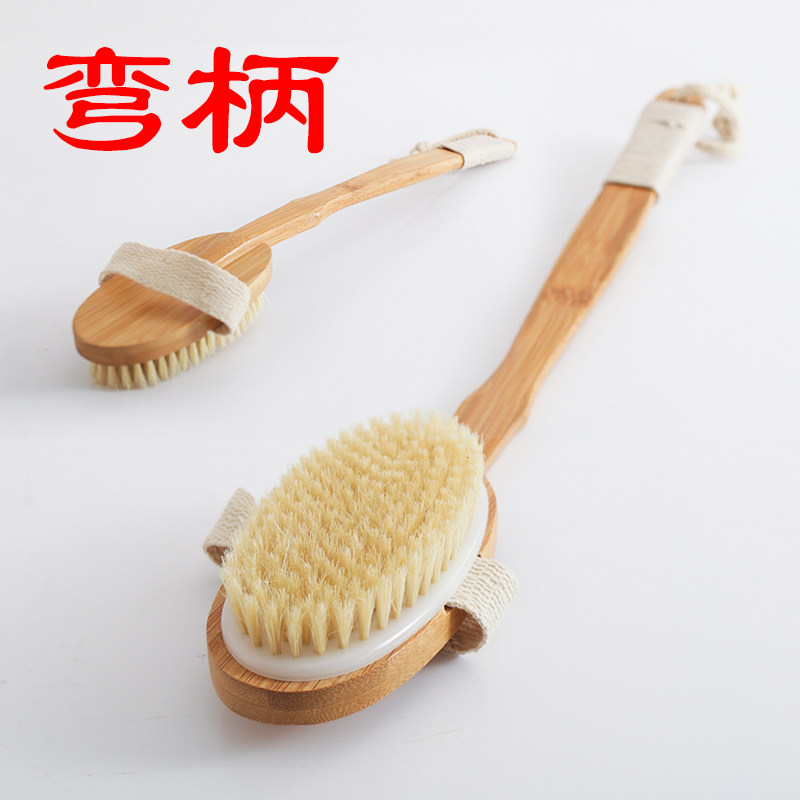 搓背沐浴刷夏季洗后背洗澡用的刷利器槎搓澡神器猪鬃马毛冼澡刷子