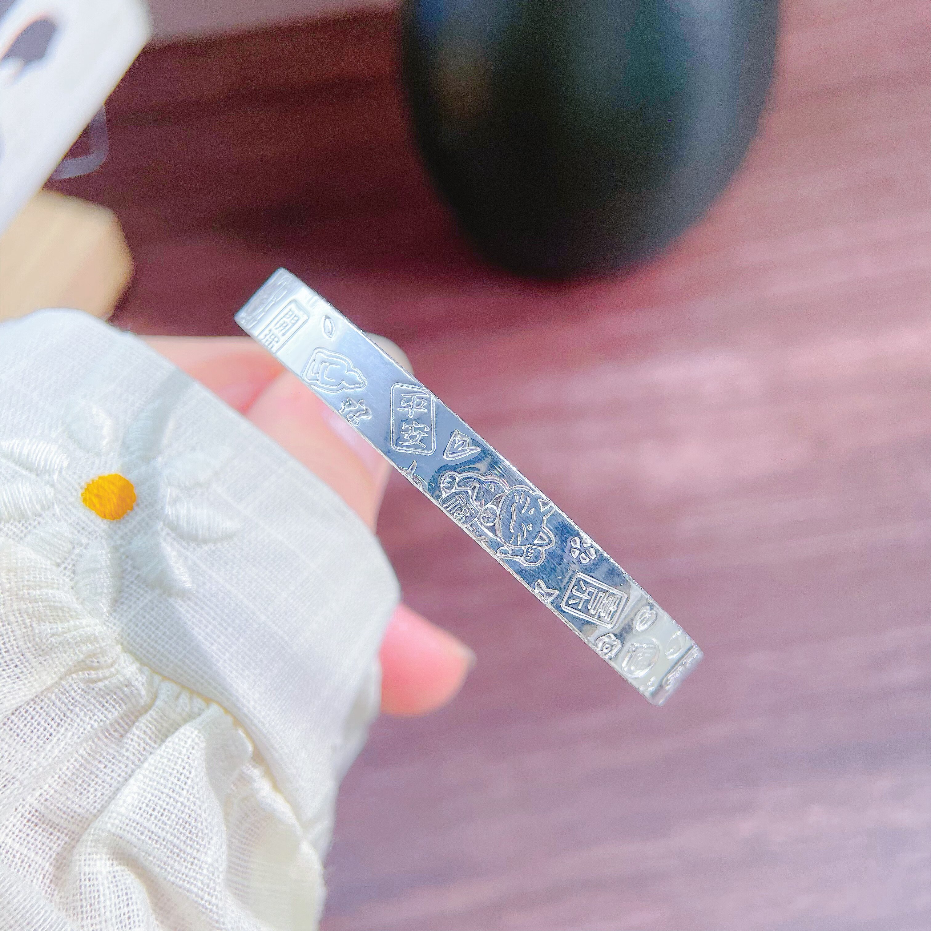 梵际吉言招财猫手镯女新中式心经