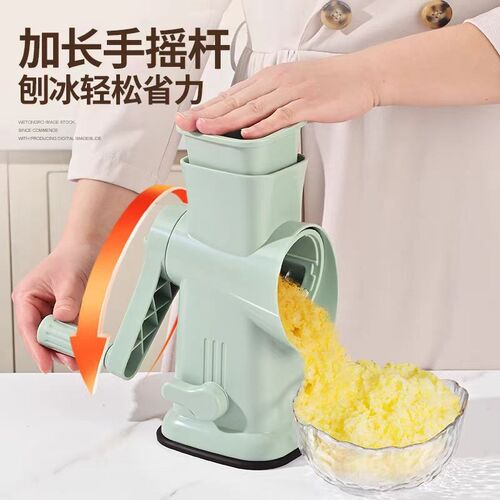 刨冰机夜市摆摊家用小型手摇手动沙E冰碎冰机商用绵绵冰机器不插