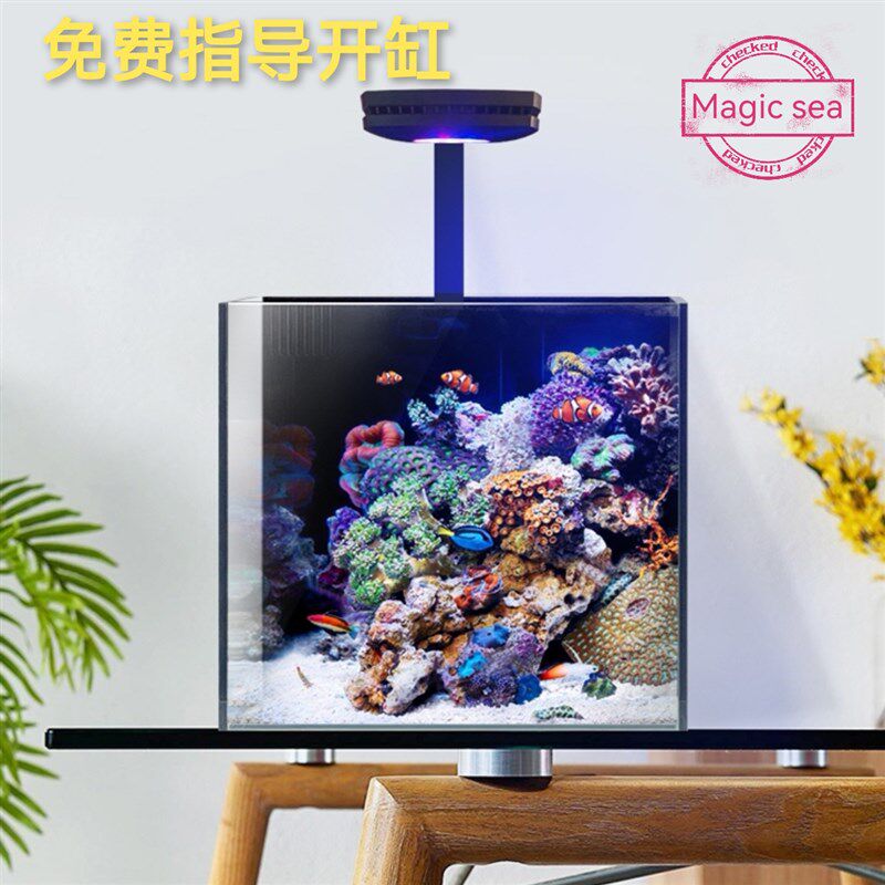 蓝甸小型桌面底滤背滤专业海水缸超白玻璃珊瑚背滤鱼缸底滤鱼缸