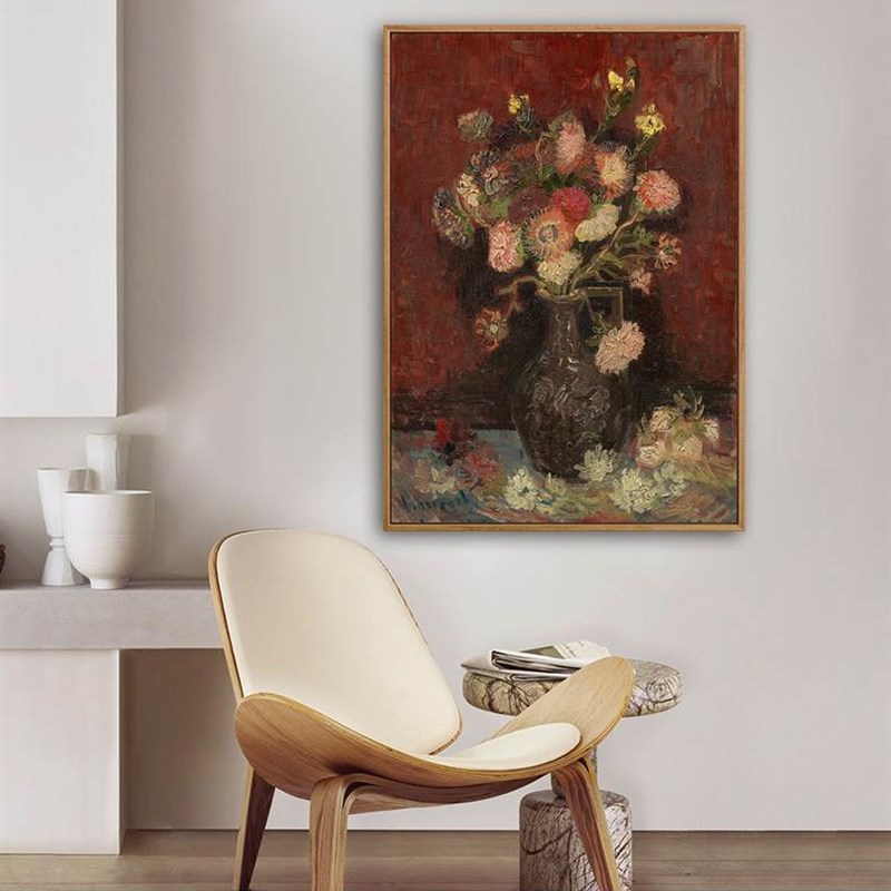 《花》梵高油画客厅装饰画卧室电表箱名画成品静物饭厅玄关酒店